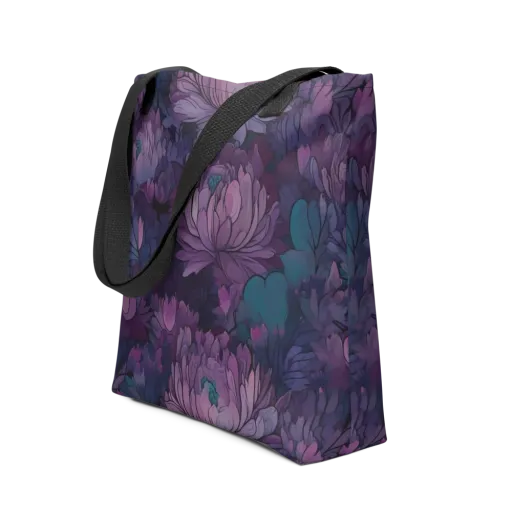 Indigo Bloomscape on a Tote Bag