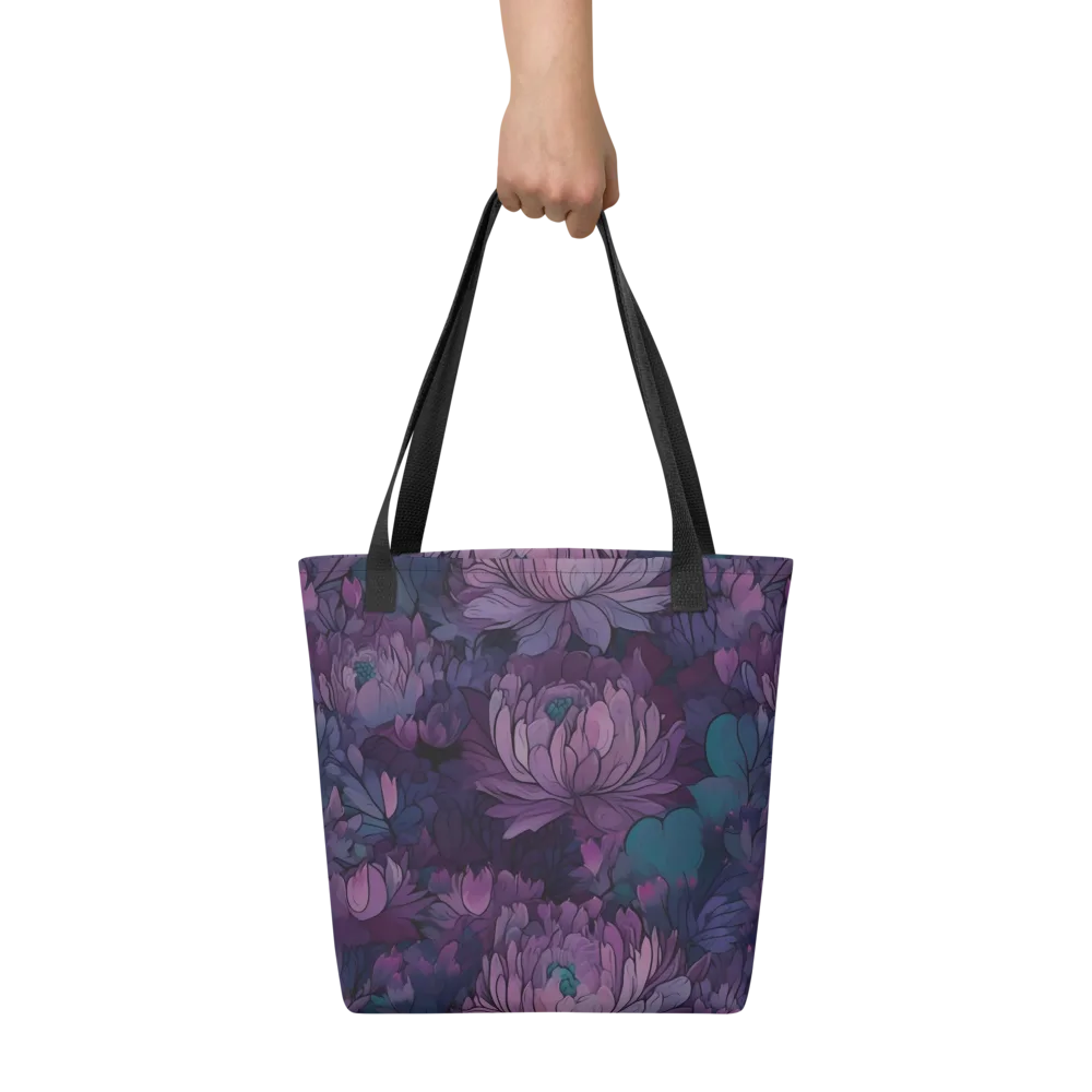 Indigo Bloomscape on Tote Bag — Front