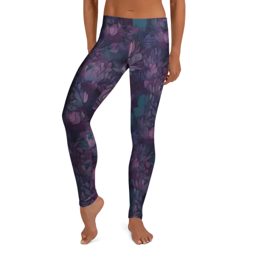 Indigo Bloomscape on a Leggings