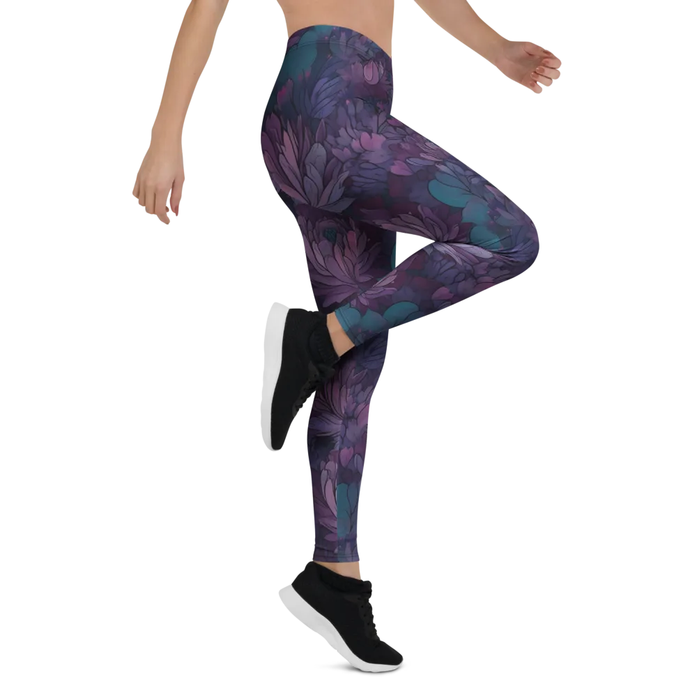Indigo Bloomscape on Leggings — Right
