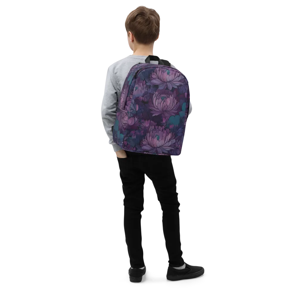 Indigo Bloomscape on Minimalist Backpack — Right Front