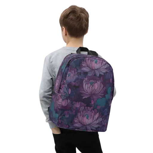 Indigo Bloomscape on a Minimalist Backpack