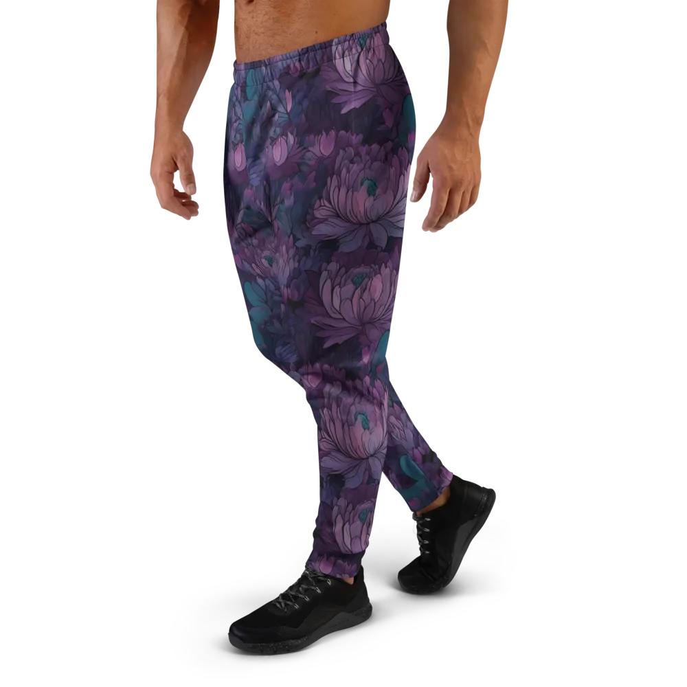 Indigo Bloomscape on Men's Joggers — Left