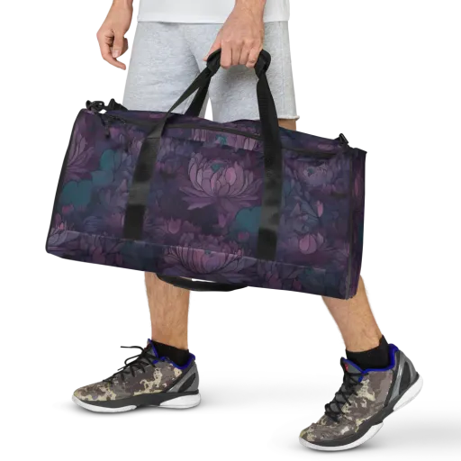 Indigo Bloomscape on a Duffle Bag