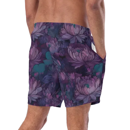 Indigo Bloomscape on a Swim Trunks
