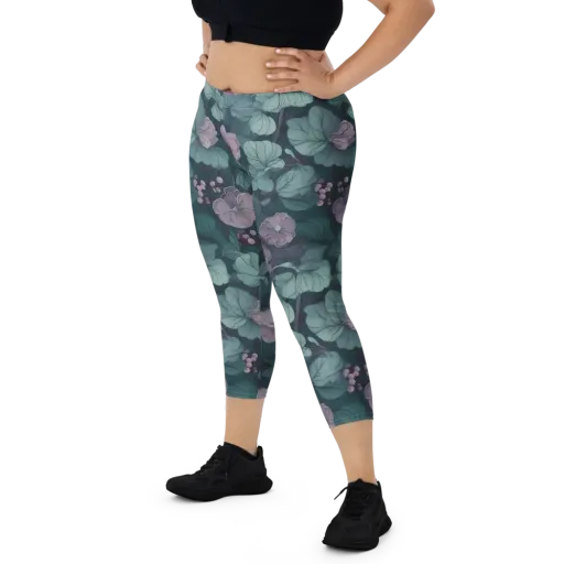 Mauve Canopy on a Capri Leggings