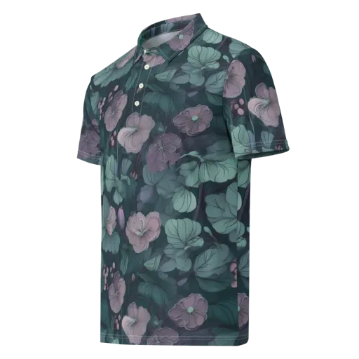 Mauve Canopy on a Men's Slim Fit Polo Shirt
