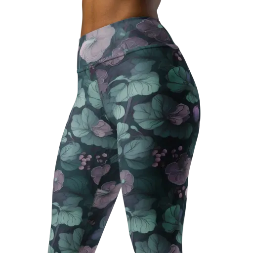 Mauve Canopy on a Yoga Leggings