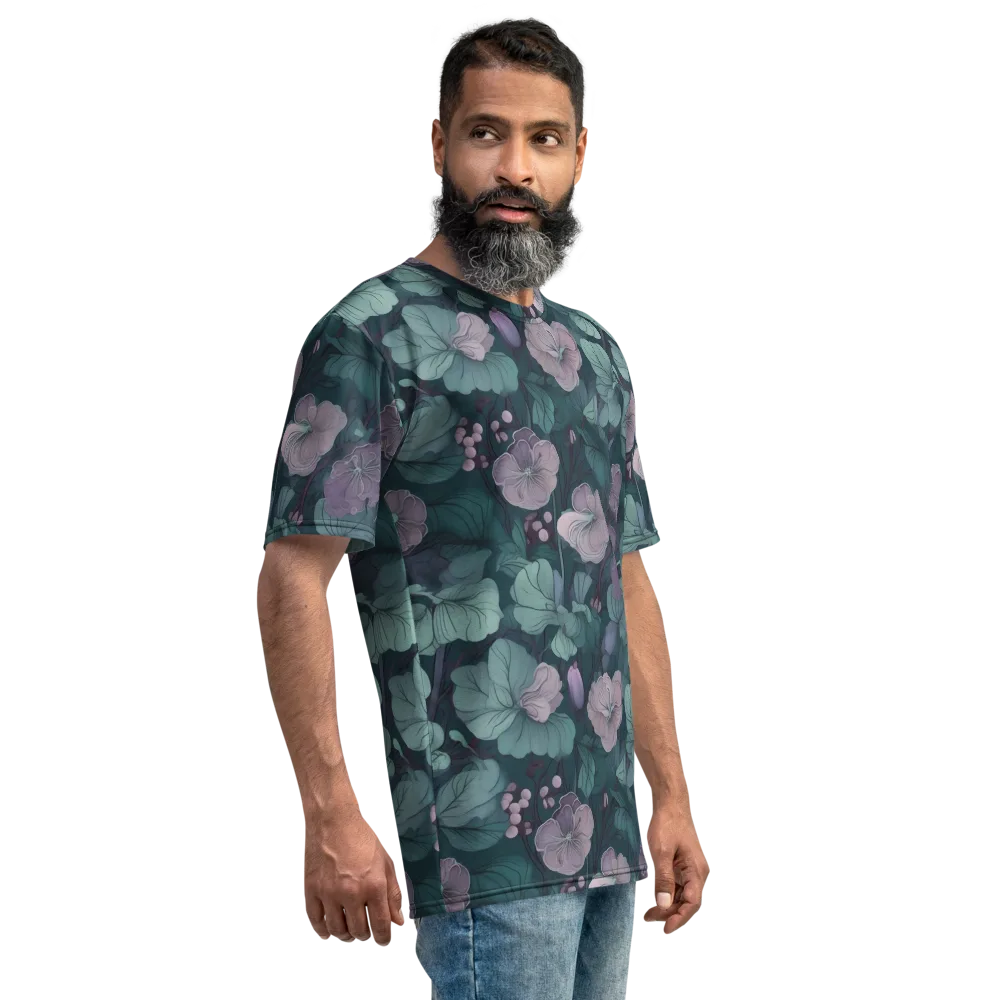 Mauve Canopy on Men's Crew Neck T-Shirt — Right