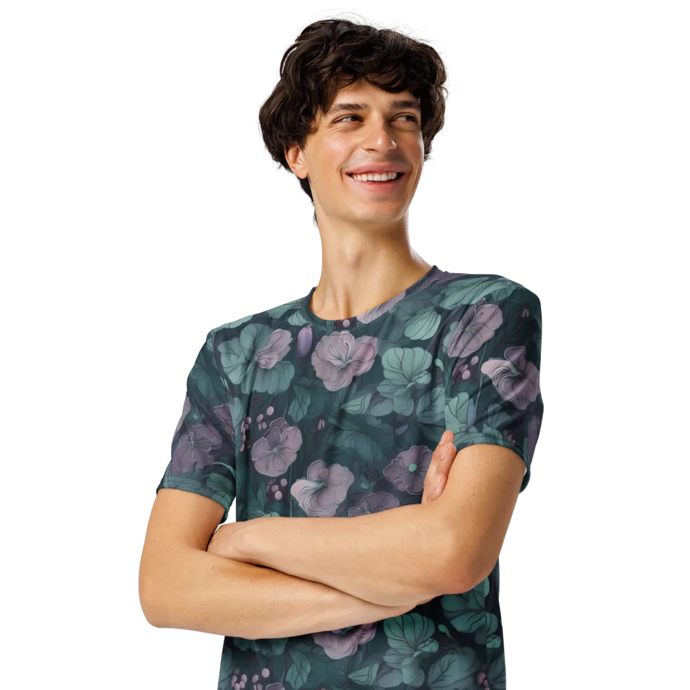 Mauve Canopy on Men's Crew Neck T-Shirt — Left Front