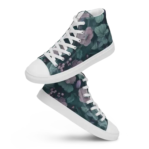 Mauve Canopy on a Men's High Top Canvas Shoes