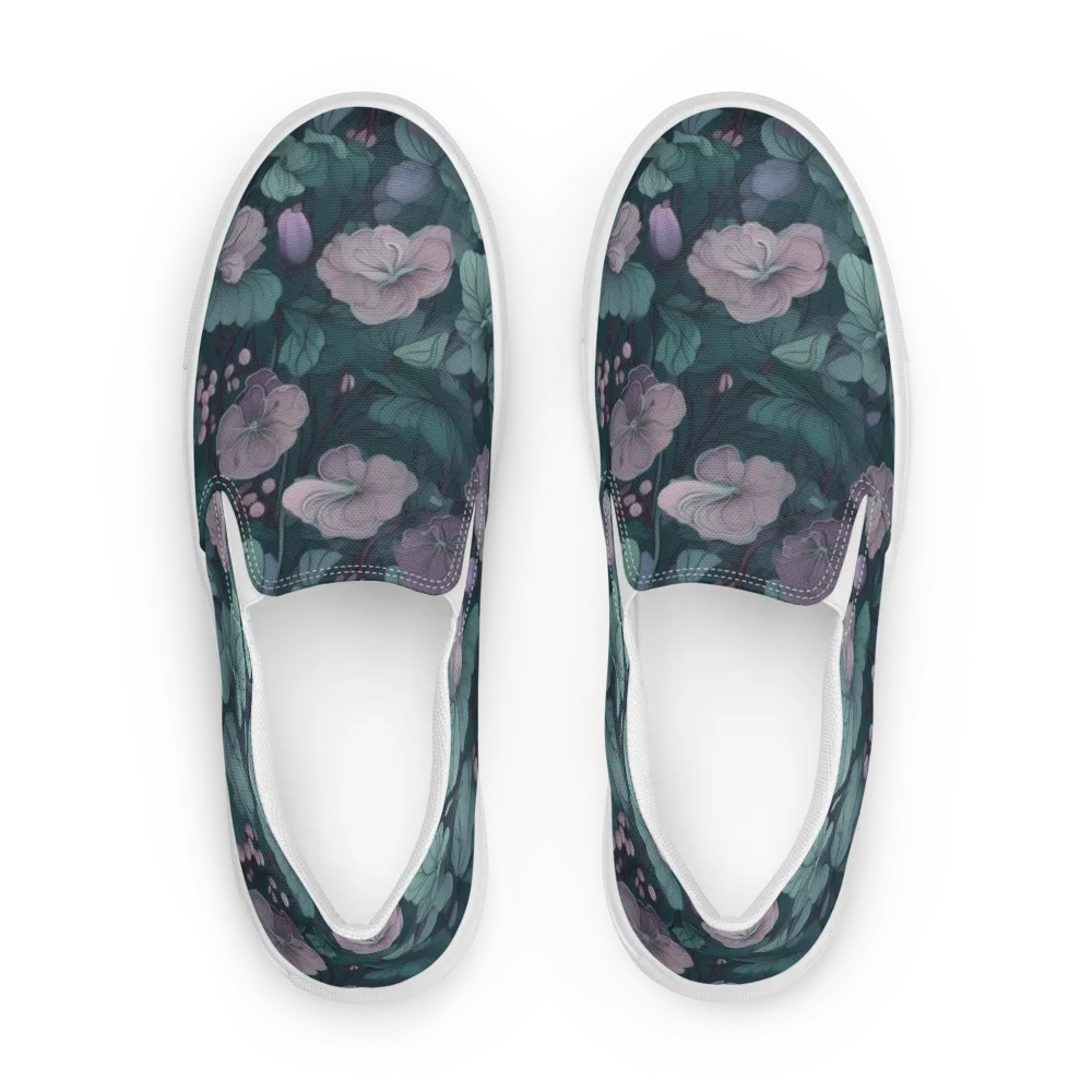 Mauve Canopy on Men's Slip-On Canvas Shoes — Front