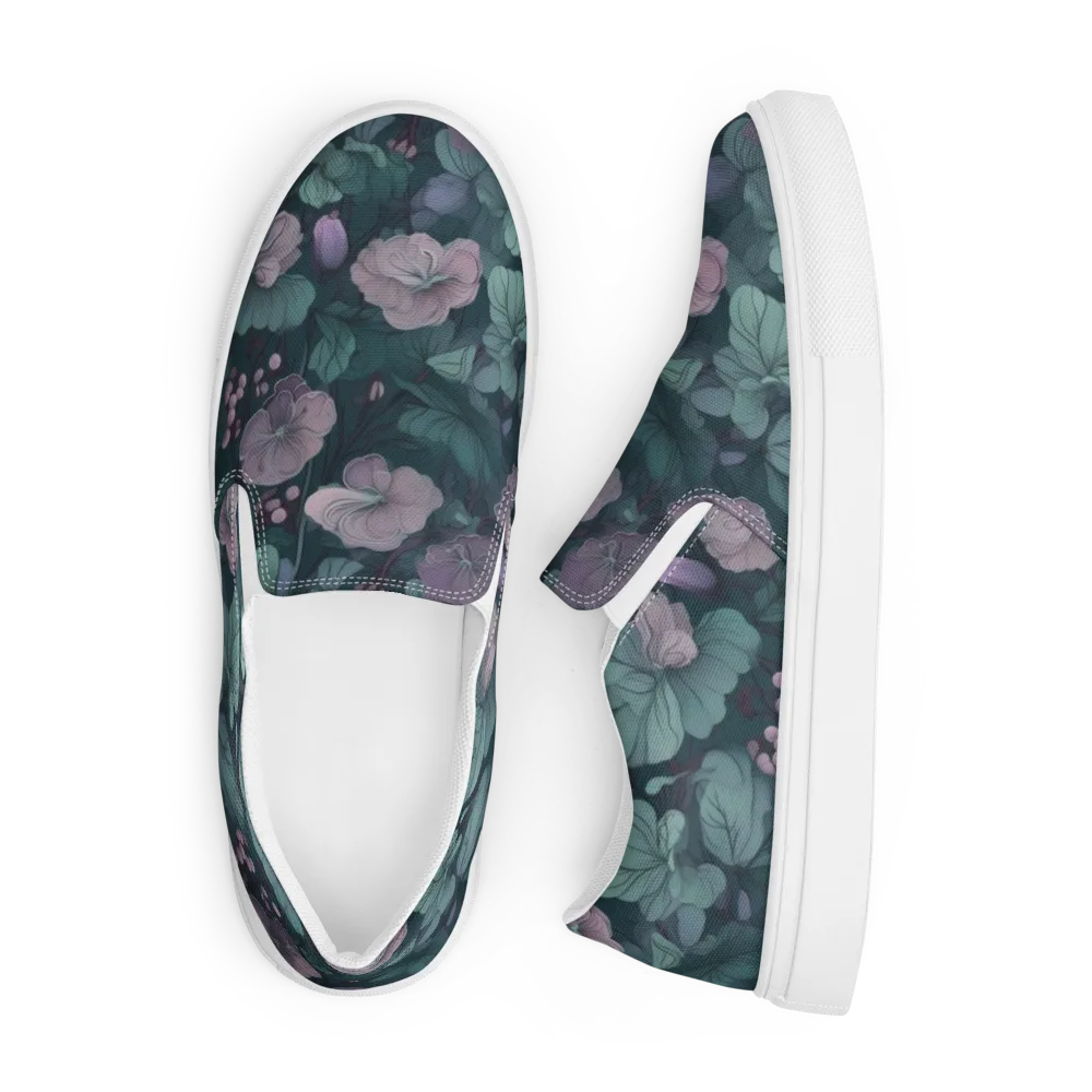 Mauve Canopy on Men's Slip-On Canvas Shoes — Front