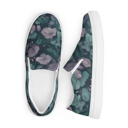 Mauve Canopy on a Men's Slip-On Canvas Shoes