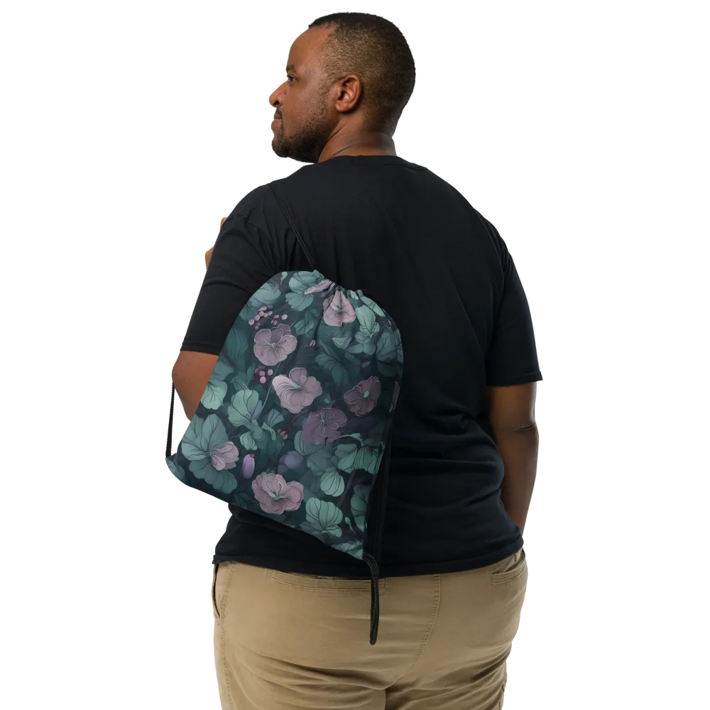 Mauve Canopy on Drawstring Bag — Front