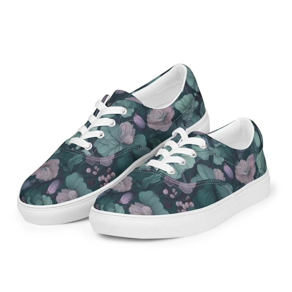 Mauve Canopy on Men's Lace-Up Canvas Shoes — Left Front