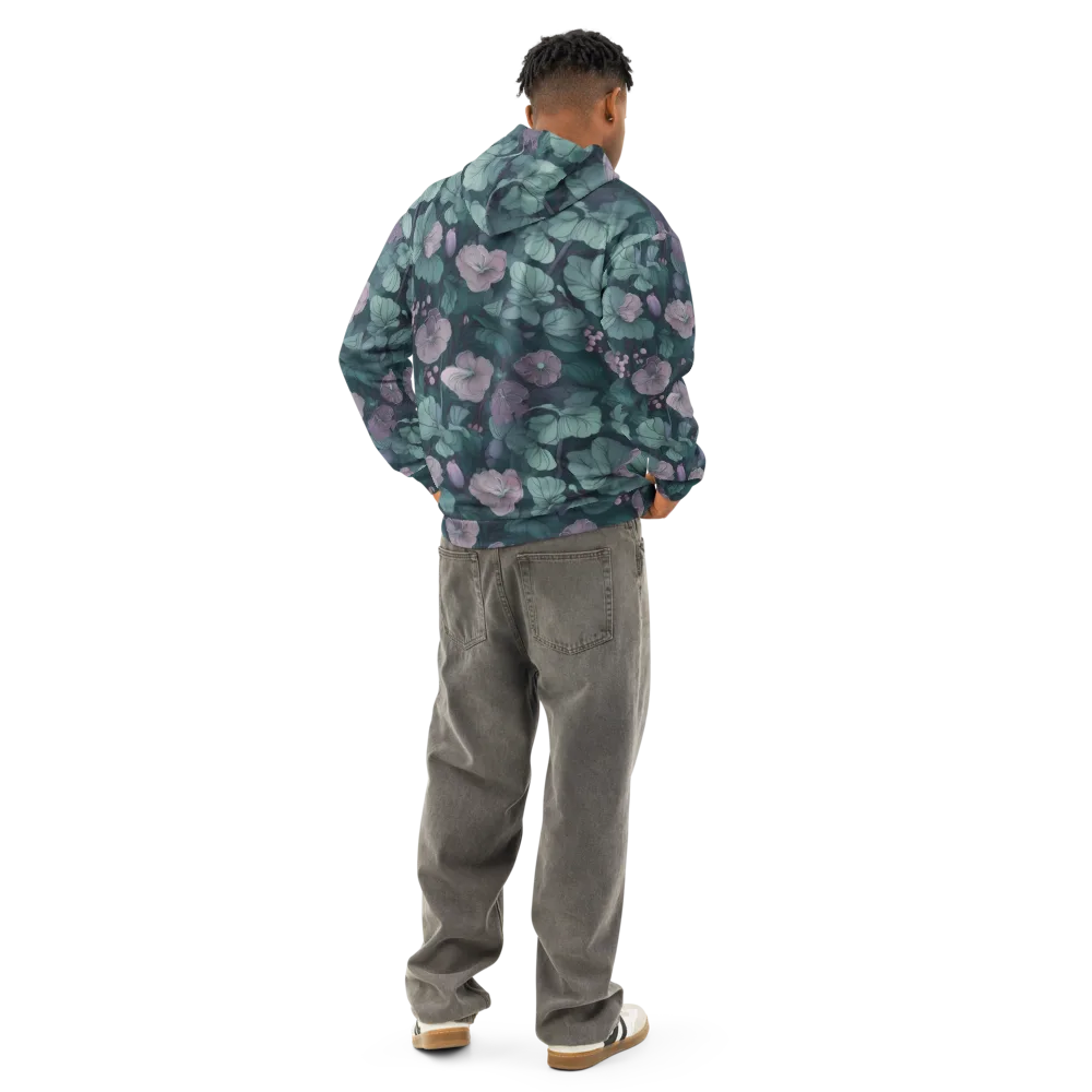Mauve Canopy on Cotton Hoodie — Back