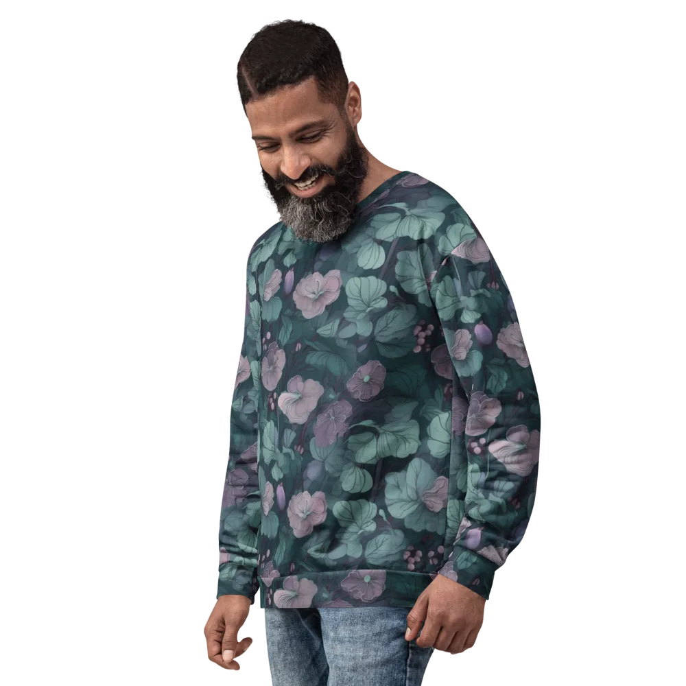 Mauve Canopy on Sweatshirt — Left Front