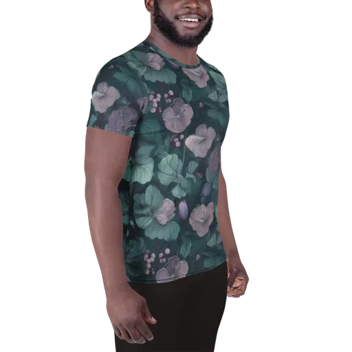 Mauve Canopy on a Men's Athletic T-Shirt