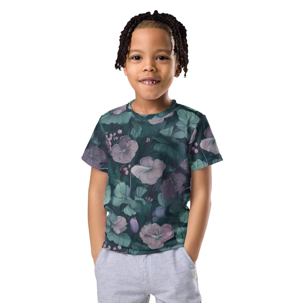 Mauve Canopy on Kids Crew Neck T-Shirt — Front