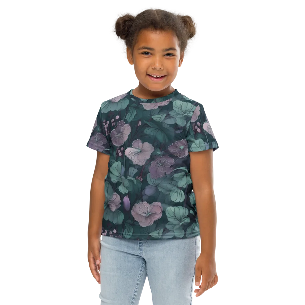 Mauve Canopy on Kids Crew Neck T-Shirt — Front