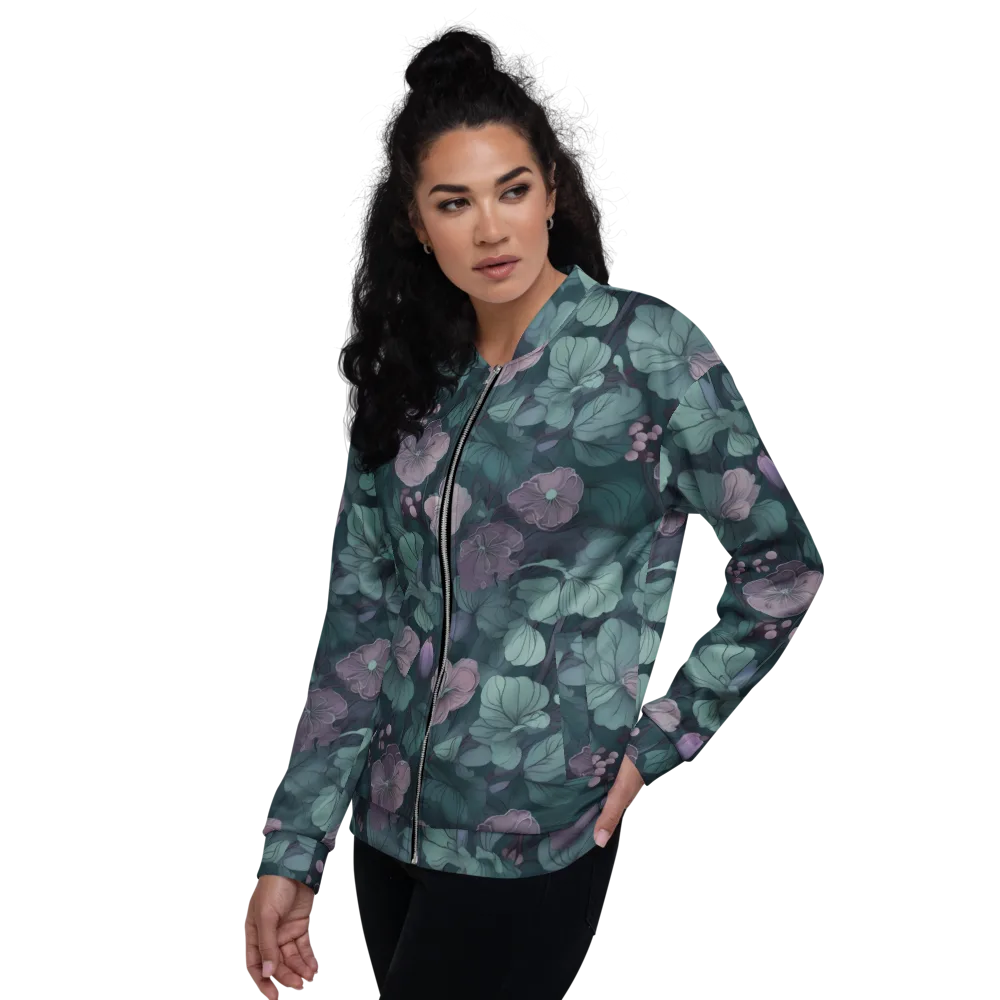 Mauve Canopy on Bomber Jacket — Left