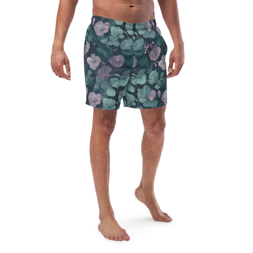 Mauve Canopy on Swim Trunks — Front