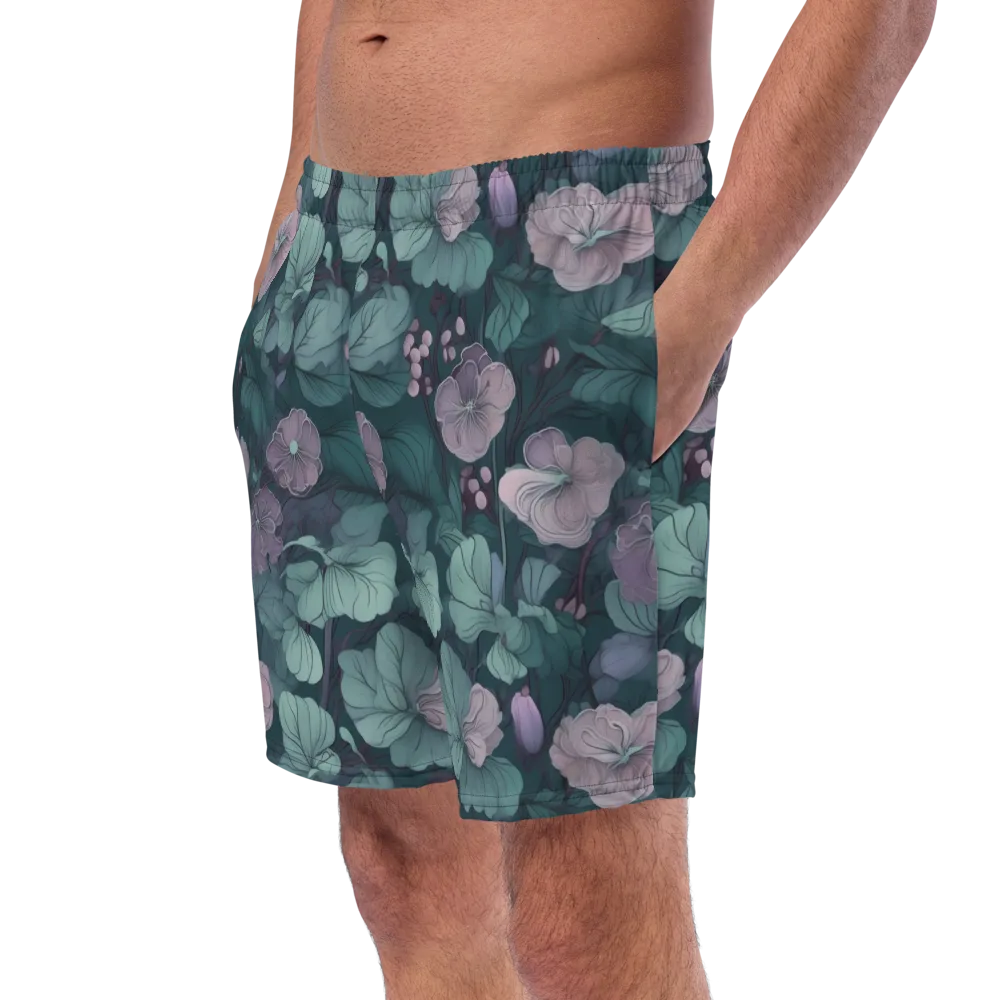 Mauve Canopy on Swim Trunks — Left Front