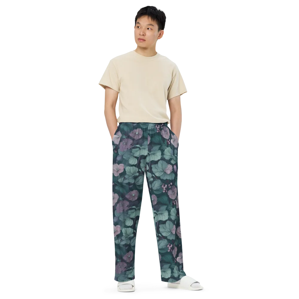 Mauve Canopy on Wide-Leg Pants — Front