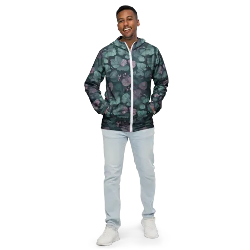 Mauve Canopy on a Men's Windbreaker