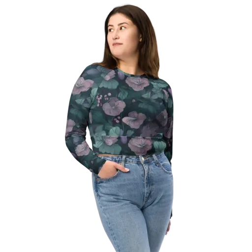 Mauve Canopy on a Long Sleeve Crop Top