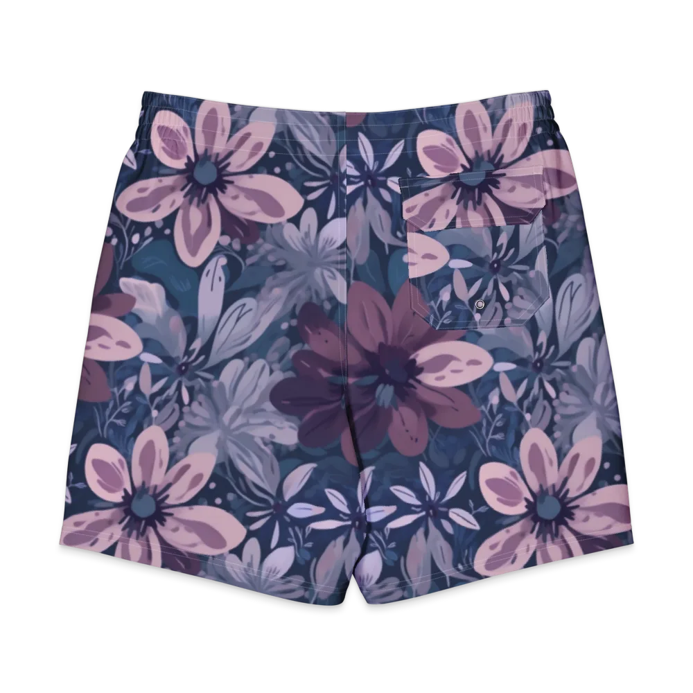 Moonlit Garden on Men's Board Shorts — Back