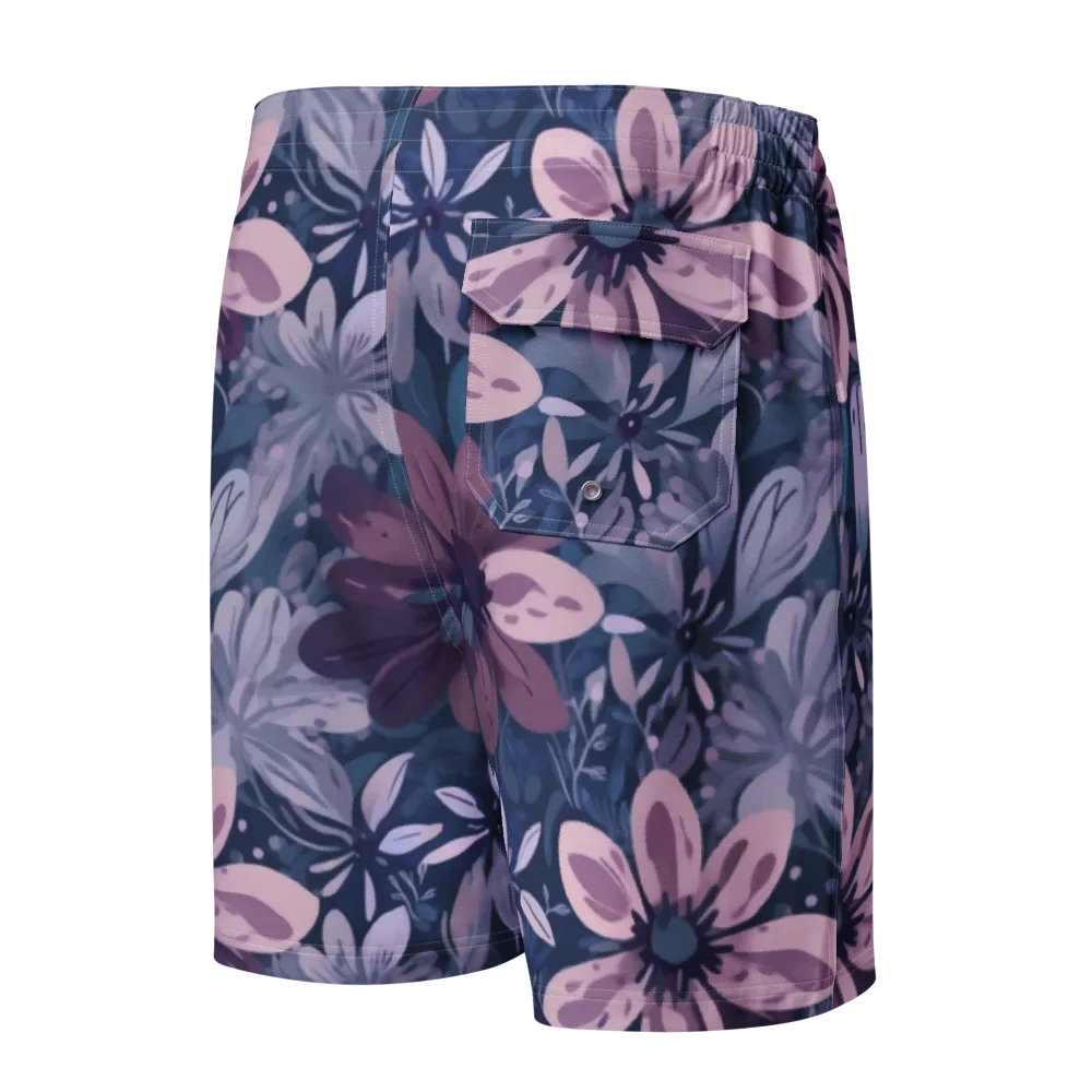 Moonlit Garden on Men's Board Shorts — Back