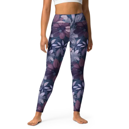 Moonlit Garden on a Yoga Leggings