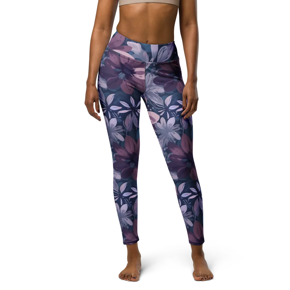 Moonlit Garden on Yoga Leggings — Front