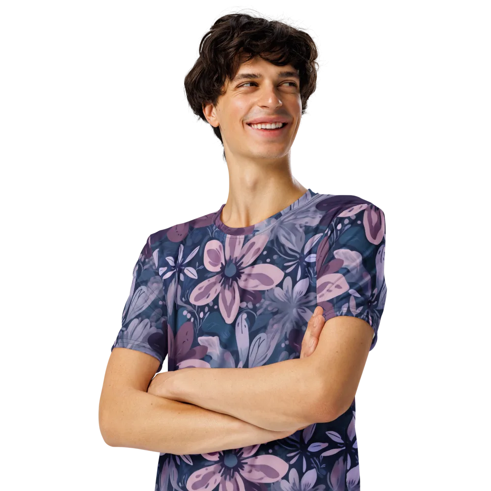 Moonlit Garden on Men's Crew Neck T-Shirt — Left Front