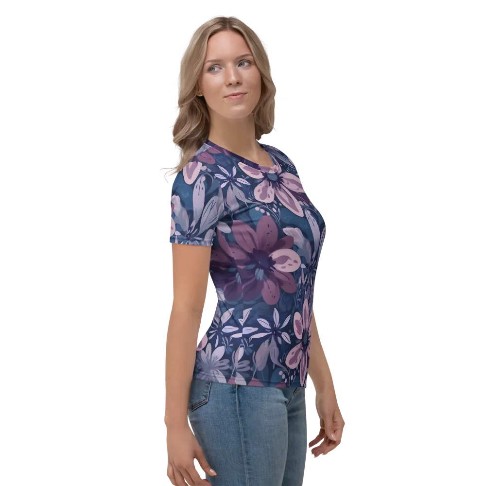 Moonlit Garden on Women's Crew Neck T-Shirt — Right