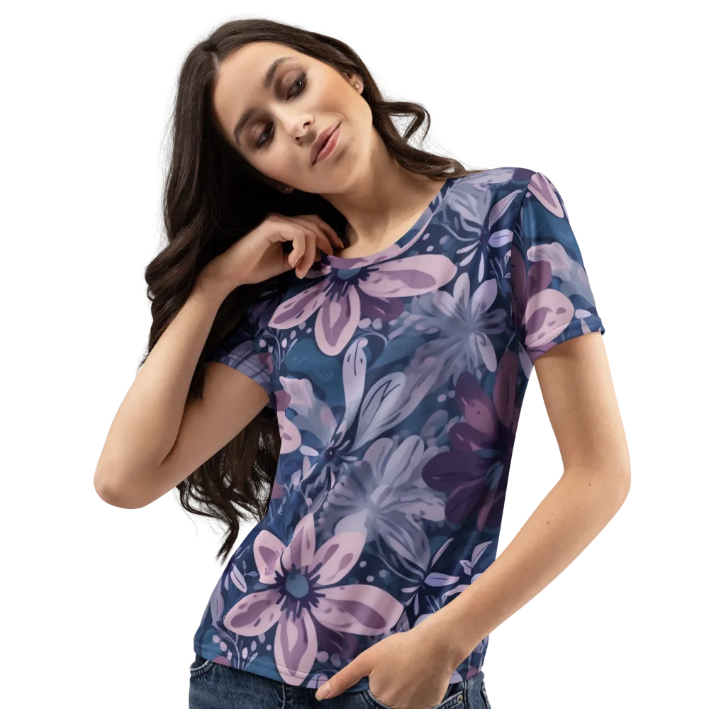 Moonlit Garden on Women's Crew Neck T-Shirt — Left Front