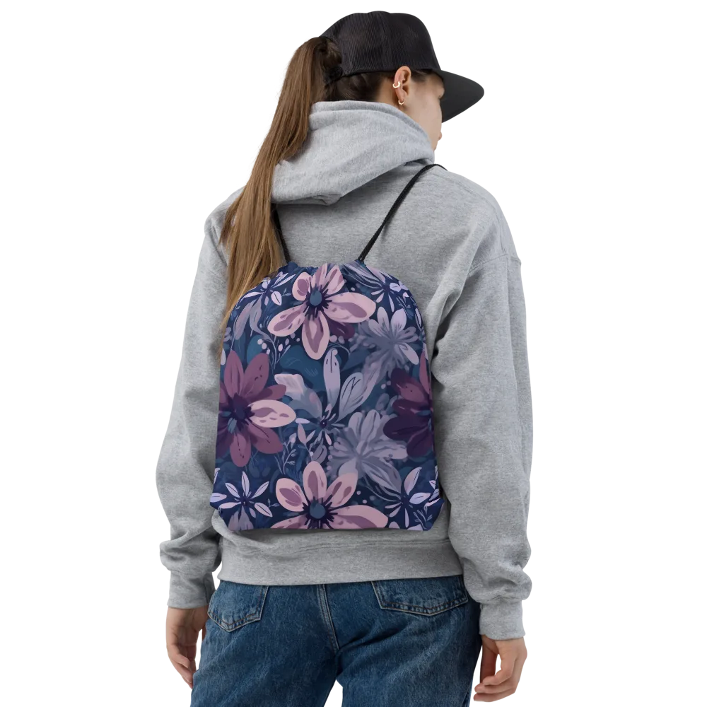 Moonlit Garden on Drawstring Bag — Front