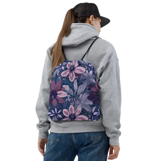 Moonlit Garden on a Drawstring Bag