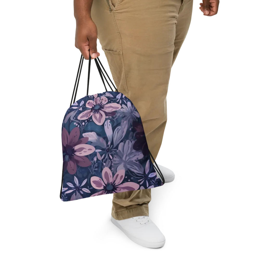 Moonlit Garden on Drawstring Bag — Front
