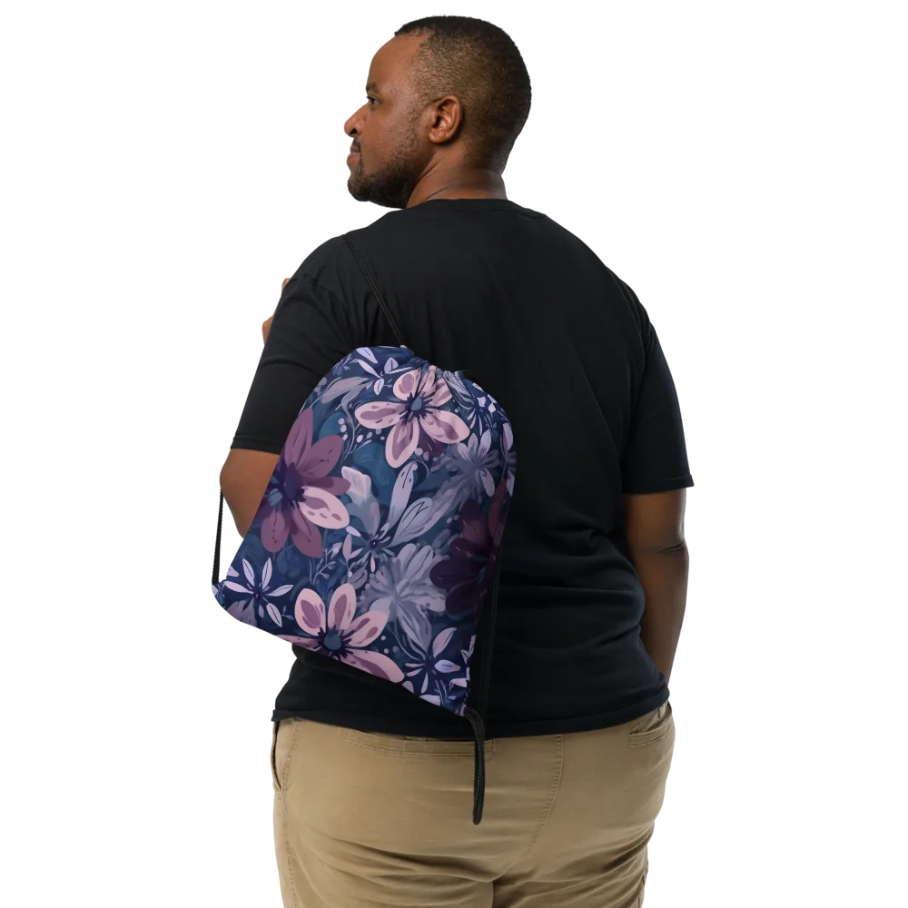 Moonlit Garden on Drawstring Bag — Front