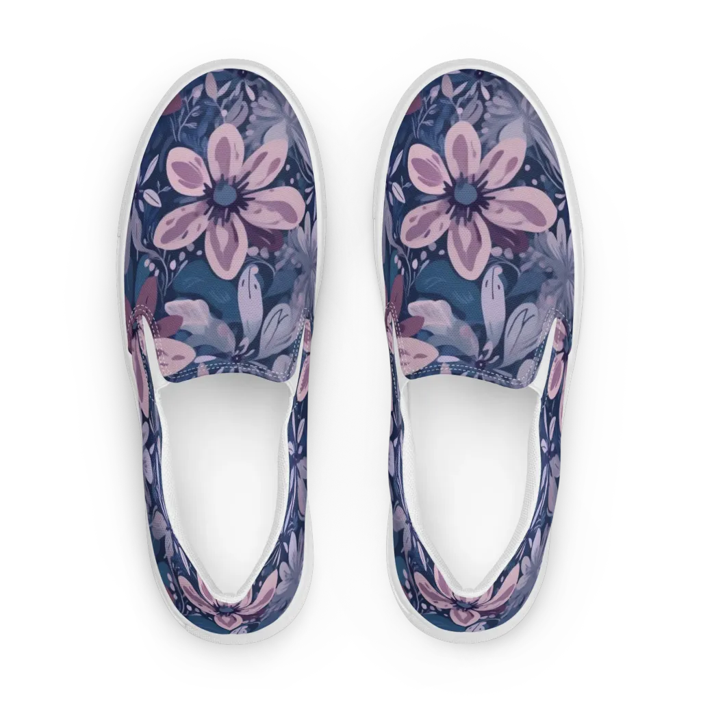 Moonlit Garden on Women's Slip-On Canvas Shoes — Front