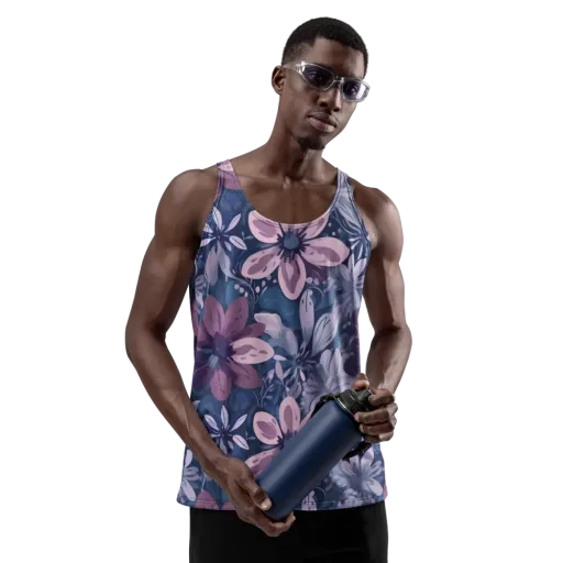 Moonlit Garden on a Men's Tank Top