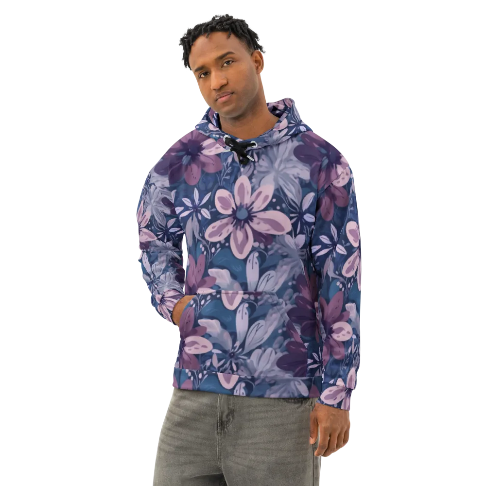 Moonlit Garden on Cotton Hoodie — Left Front