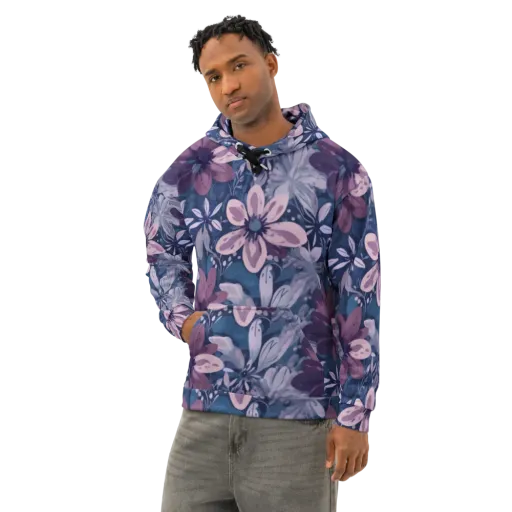 Moonlit Garden on a Cotton Hoodie