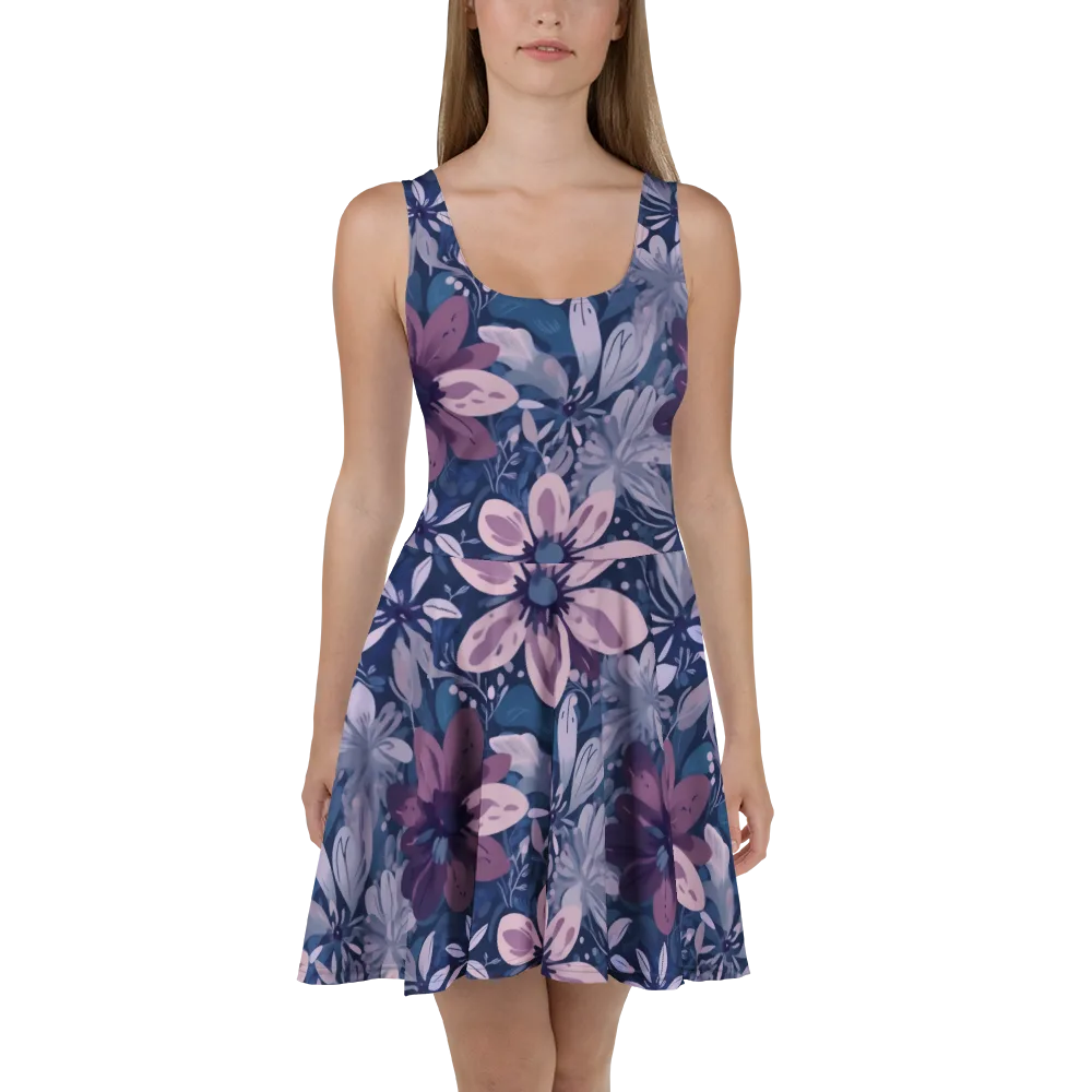 Moonlit Garden on Skater Dress — Front