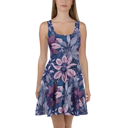 Moonlit Garden on a Skater Dress