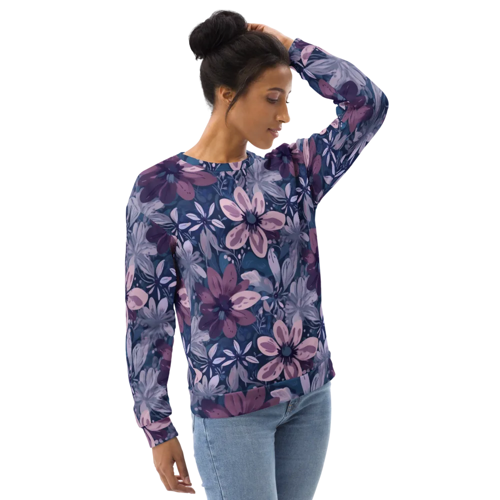 Moonlit Garden on Sweatshirt — Right Front