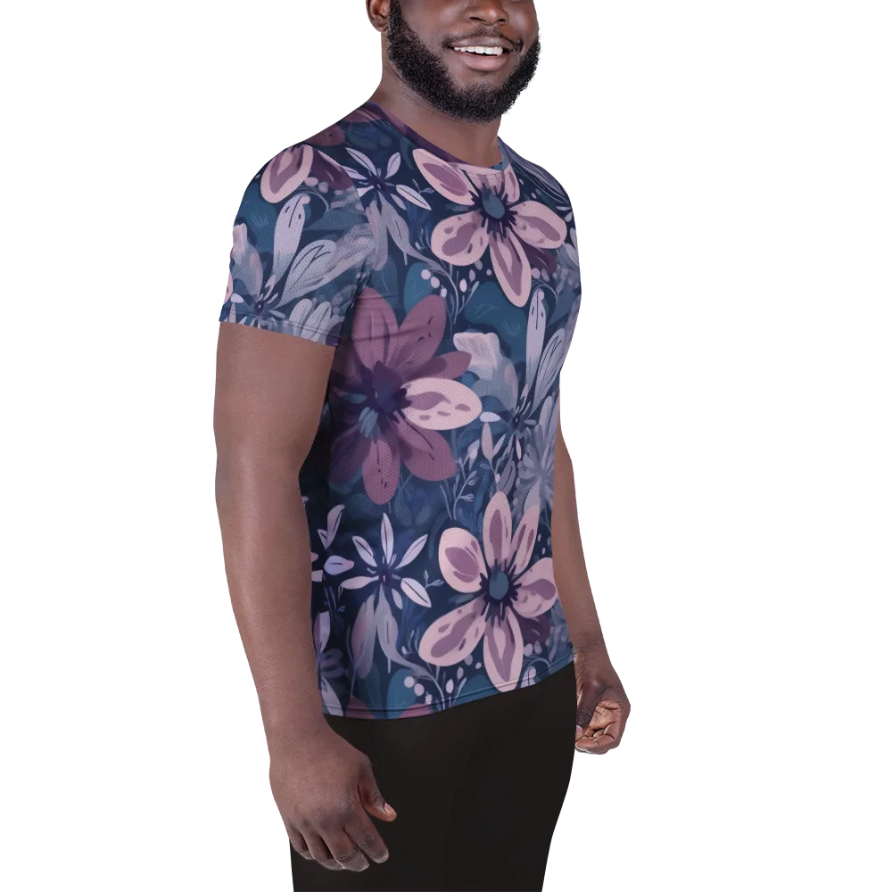 Moonlit Garden on Men's Athletic T-Shirt — Right